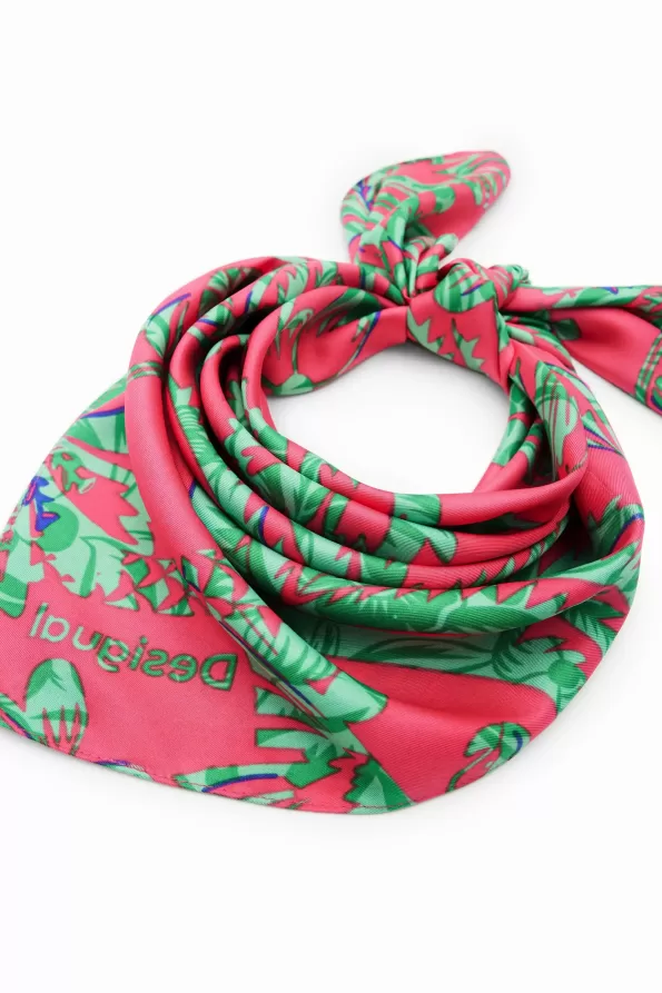 Tropical square scarf