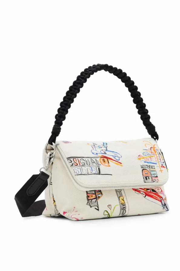 Midsize illustration crossbody bag