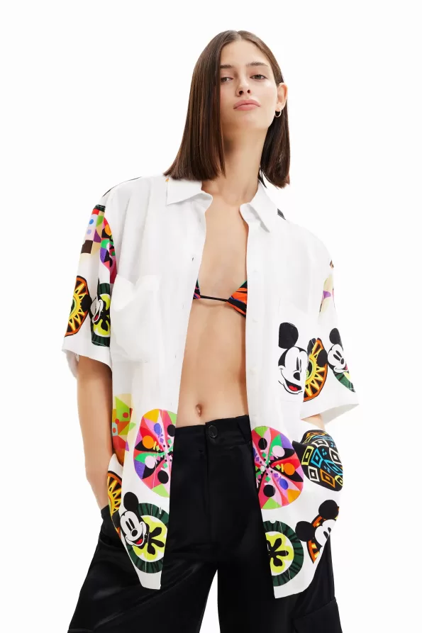 M. Christian Lacroix linen Mickey Mouse shirt
