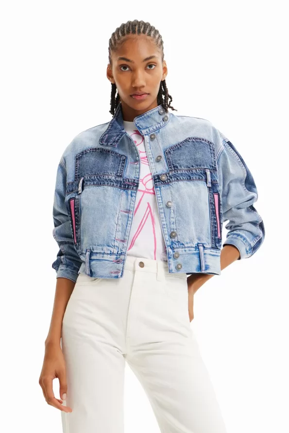 Oversize Pink Panther denim jacket
