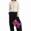 Suede-effect biker jacket