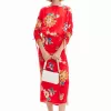 Gathered midi skirt