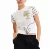 Textured knit T-shirt