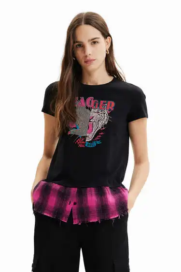 Double-layer rocker T-shirt