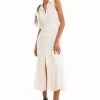 Long embroidered shirt dress