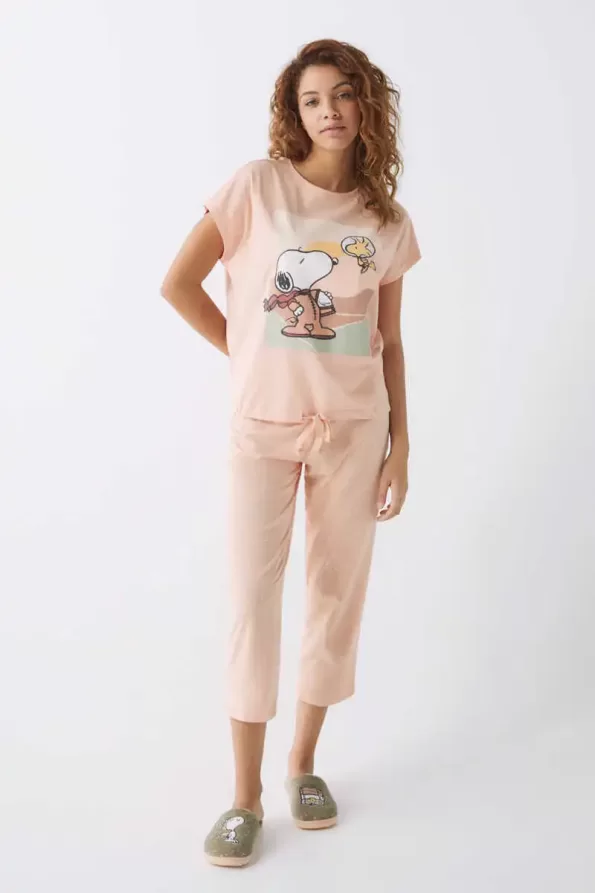 Snoopy short-sleeved pajamas