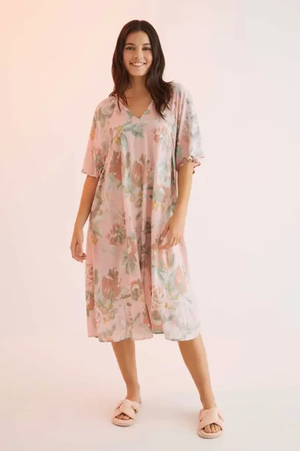 Long printed nightgown