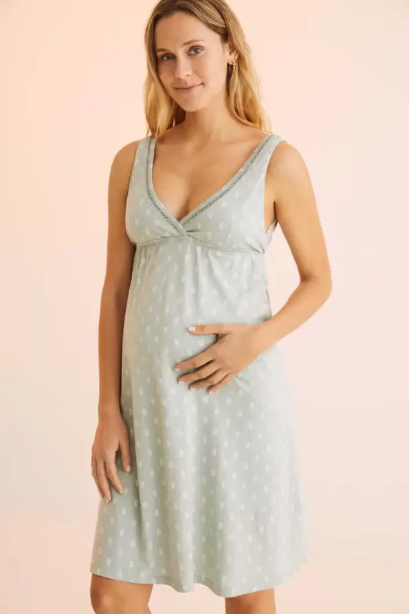 strappy maternity nightgown