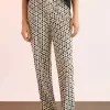 Geometric print trousers