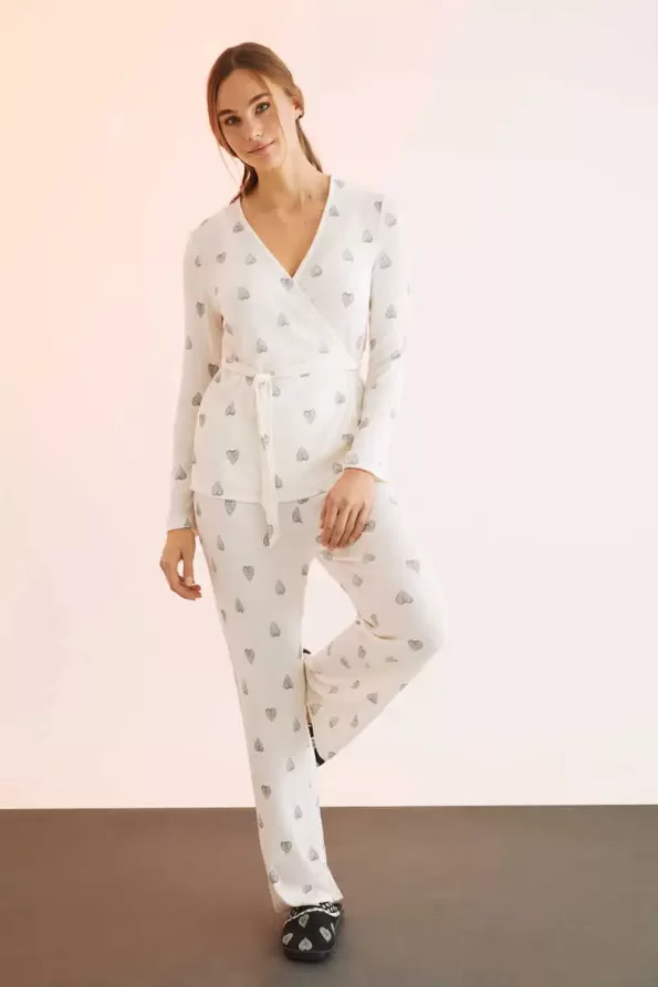 Super soft crossed hearts pajamas