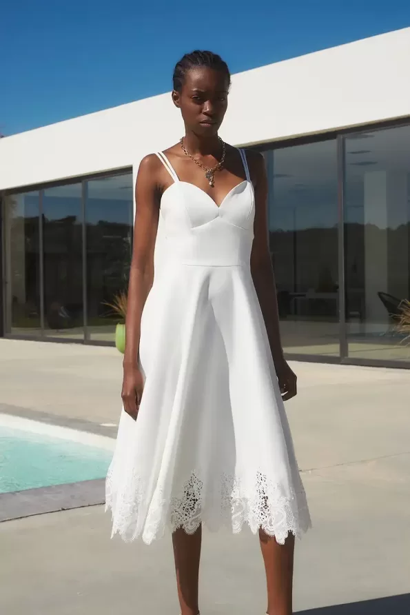 Dress with lace on the hemline - Gold Label