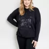 Hoodie with a glitter print