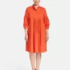 Blouse dress with decorative pleats