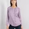 Flowing long sleeve blouse