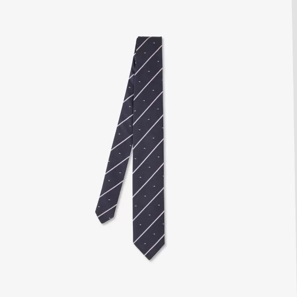 Tie with bow tie micro motif