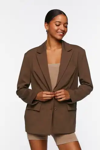 Peak Lapel Single-Breasted Blazer