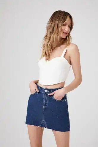 Recycled Cotton Denim Mini Skirt