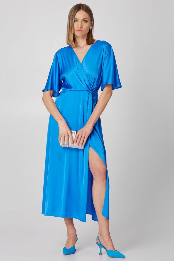 Midii keyhole wrap dress