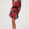 Floral mini skirt with ruffles