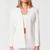Collarless blazer