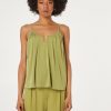 Sleeveless blouse with metallic detail