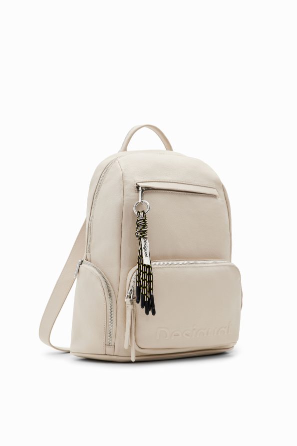 Midsize half-logo backpack