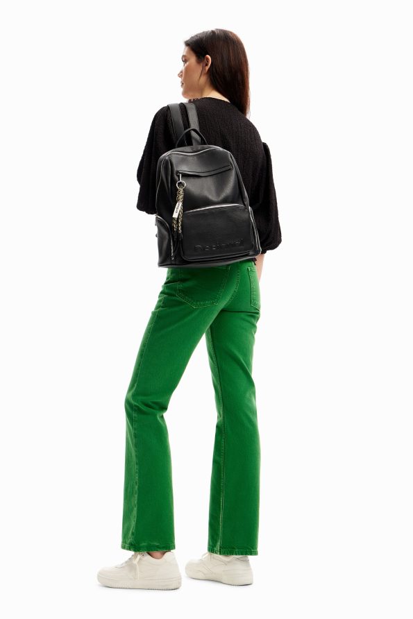 Midsize half-logo backpack