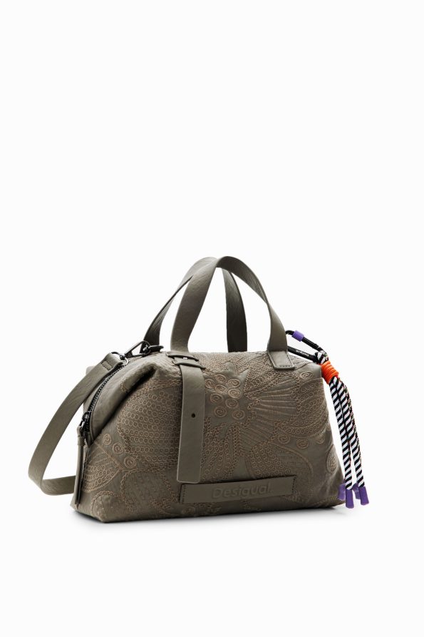 Midsize floral embroidery bag