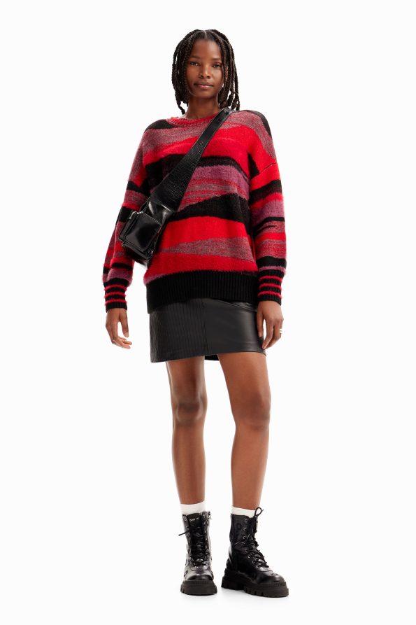 Oversize bands pullover
