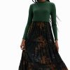 Combination midi dress