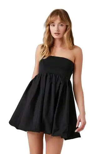 Babydoll Strapless Mini Dress