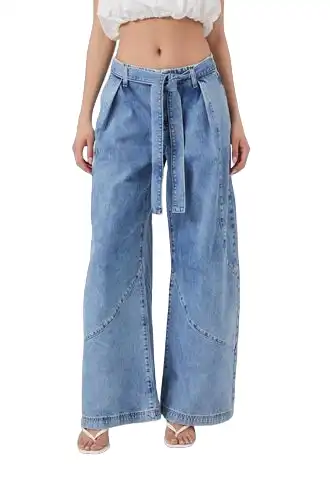 Recycled Cotton Wide-Leg Jeans
