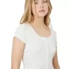 Ditsy Floral Eyelet Cropped Tee