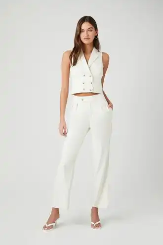 Crepe Double-Breasted Vest & Pants Set