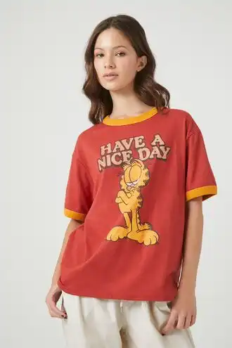 Garfield Graphic Ringer Tee