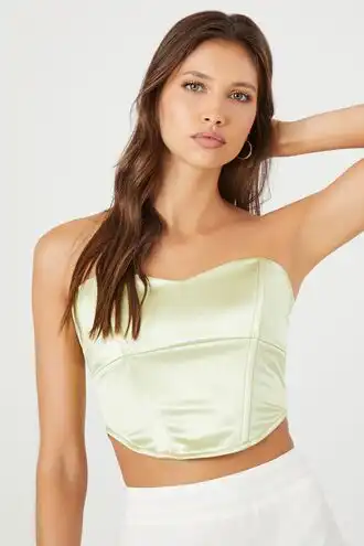 Metallic Cropped Tube Top