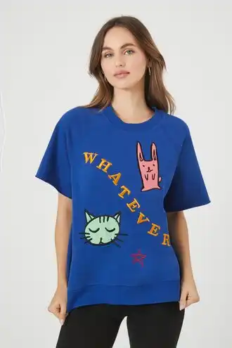 Whatever Cat Bunny Graphic Tee