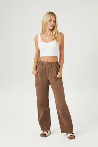 Straight-Leg Cotton Pants