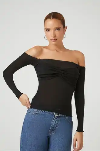 Ruched Off-the-Shoulder Top