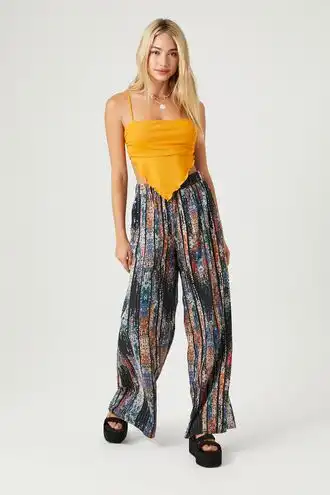 Abstract Print Palazzo Pants