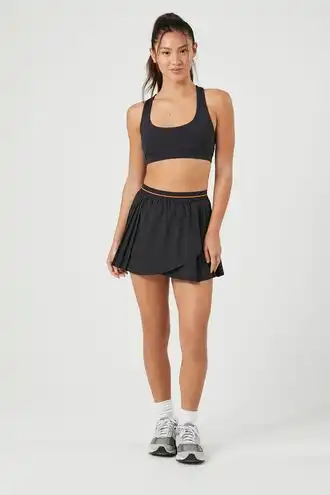 Active Pleated Wrap Skort