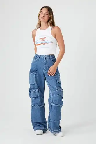 Multi-Pocket Cargo Jeans