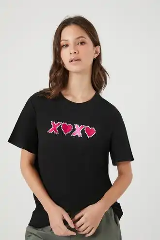 Rhinestone Xoxo Graphic Tee