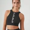 24 Graphic Zip-Up Sports Bra