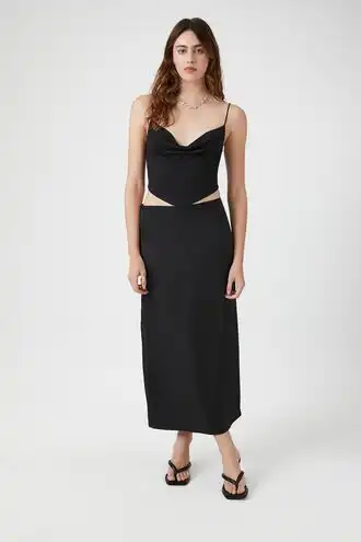 Satin Maxi Slip Skirt