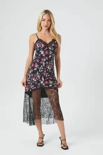 Ditsy Floral Midi Slip Dress