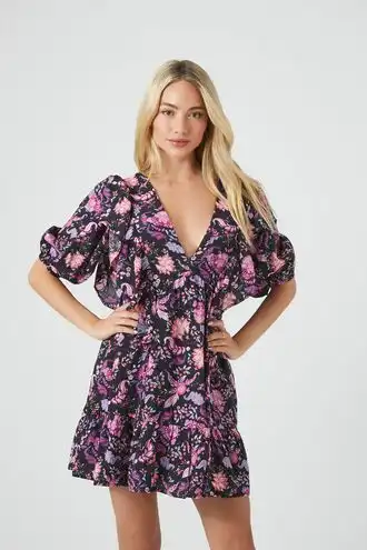 Floral Print Mini Dress