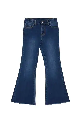 Girls Frayed Flare-Leg Jeans (Kids)