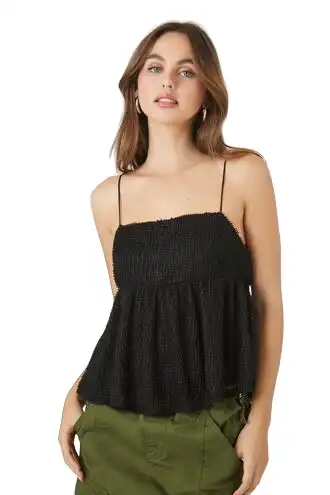 Loop-Knit Flounce Cami