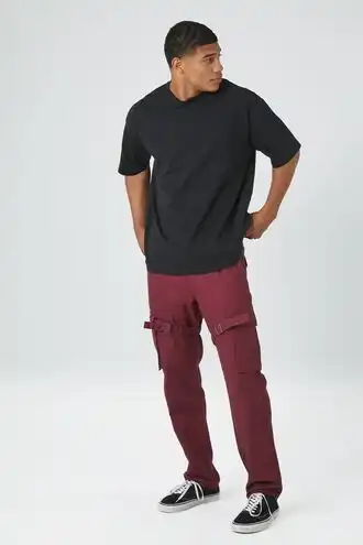 Twill Drawstring Utility Strap Pants